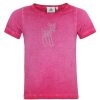 Madchen Isar-Trachten Blusen / Shirts | Isar-Trachten Kinder T-Shirt Mit Glitzer Rehkitz | Pink