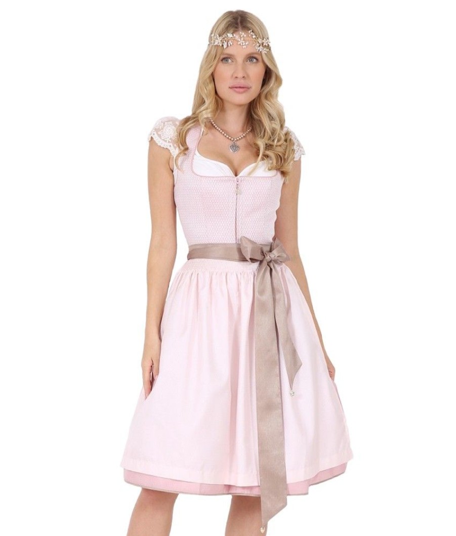 Damen Krüger Dirndl Dirndl | Kruger Collection Damen Dirndl "Polina" 18306 - Rosa 60Cm