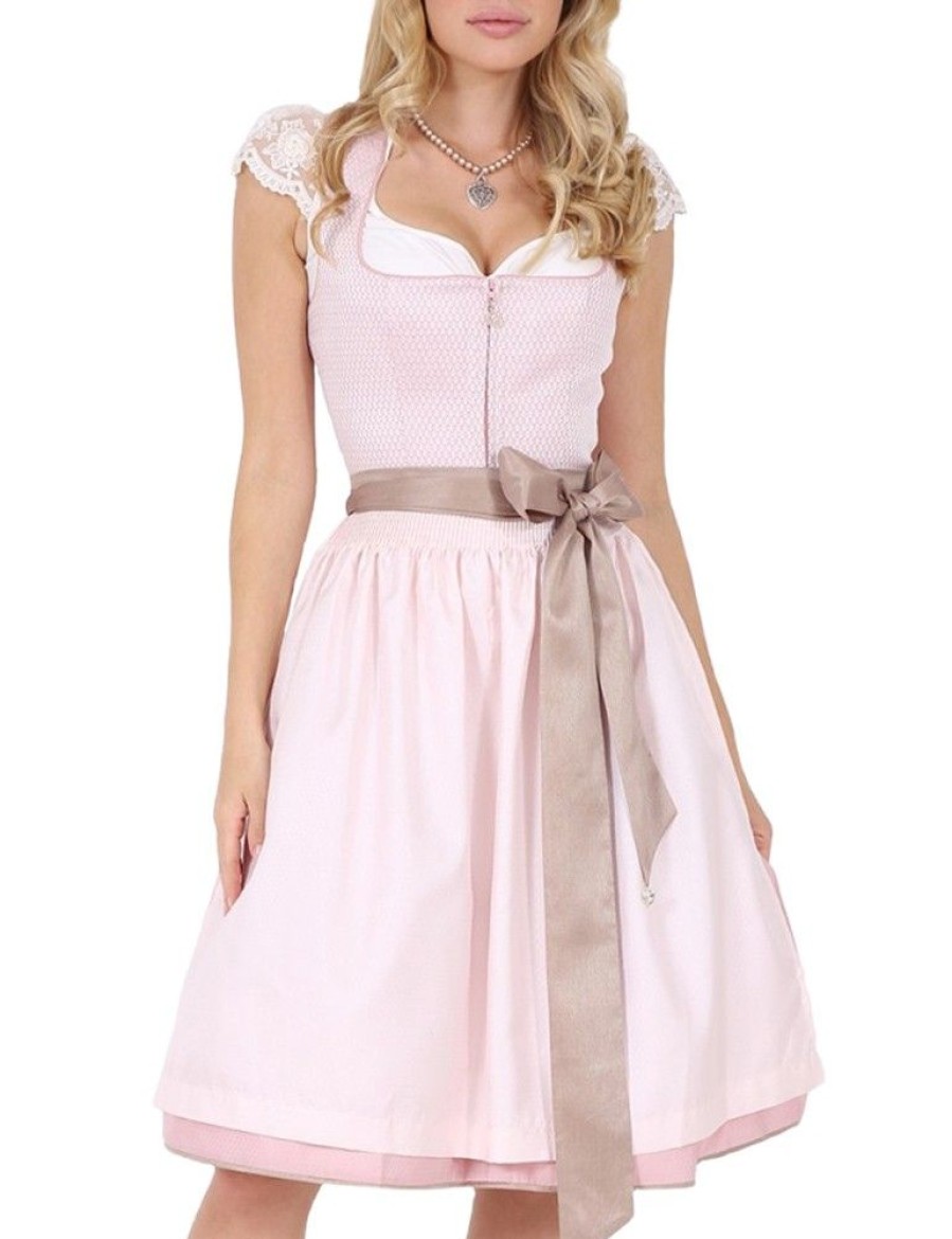 Damen Krüger Dirndl Dirndl | Kruger Collection Damen Dirndl "Polina" 18306 - Rosa 60Cm