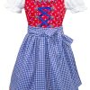 Madchen Maddox Dirndl | Maddox Kinder Dirndl "Zillertal" 3-Tlg. | Blumchenmuster Blau Rot