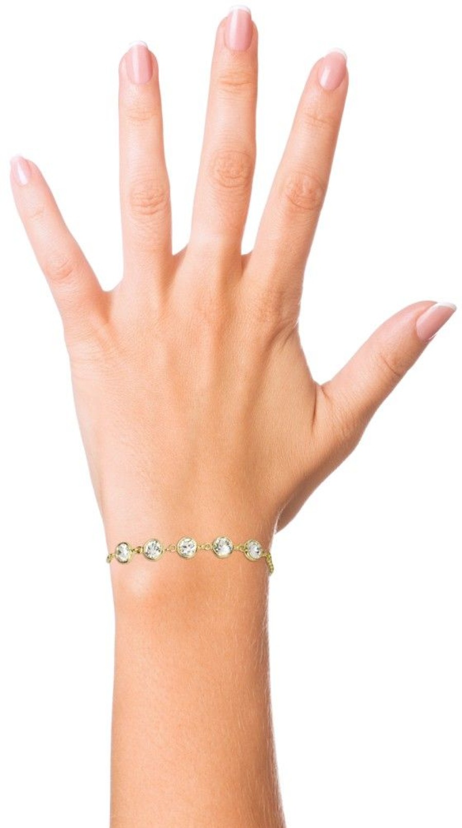 Schmuck LUISIA® | Luisia® Armband "Calanthe" Mit Funf Kristallen Von Swarovski® - Gold / Crystal