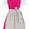 Madchen Isar-Trachten Dirndl | Isar-Trachten Kinder Dirndl "Mareike" Mit Streublumchen 43178 | Pink Taupe