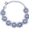 Schmuck LUISIA® | Luisia® Armband Leandra Mit Herzbluten Und Kristallen Von Swarovski® - Light Safir / Hellblau