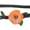 Madchen Trachtenland Hute & Haarschmuck | Blumen Haarband Mit Bluten Und Glitzernden Schmucksteinen Apricot