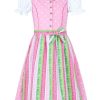 Madchen Isar-Trachten Dirndl | Isar-Trachten Kinder Dirndl "Nicole" 3-Tlg. Mit Bluse 52409 | Rosa Grun