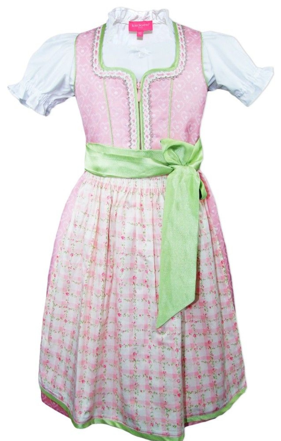 Madchen Krüger Dirndl Dirndl | Kruger Madl Kinder Dirndl "Maike" | Rosa Grun