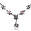 Schmuck Trachtenland | Luisia® Edelweis Collier Emilia Mit Kristallen Von Swarovski® - Light Rose / Rose