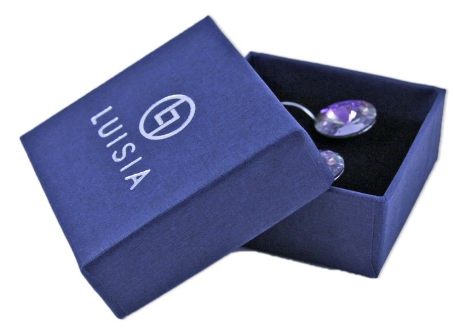 Schmuck LUISIA® | Luisia® 12 Mm Ohrringe Rivoli Mit Kristallen Von Swarovski® - Rosa