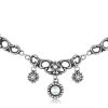 Schmuck LUISIA® | Luisia® Jugendstil Halskette "Arya" Mit Edelweis - Silber