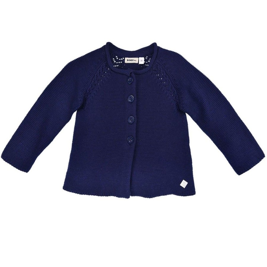 Madchen BONDI Fur´S Baby | Bondi Baby Madchen Strickjacke A-Form 86593 | Navy Blau