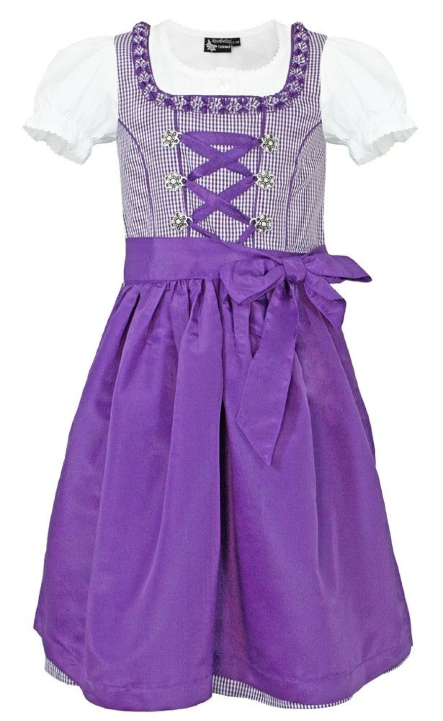 Madchen Maddox Dirndl | Maddox Kinder Dirndl "Zillertal" 3-Tlg. | Lila Weis