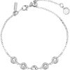 Schmuck LUISIA® | Luisia® Armband "Calanthe" Mit Funf Kristallen Von Swarovski® - Silber / Crystal