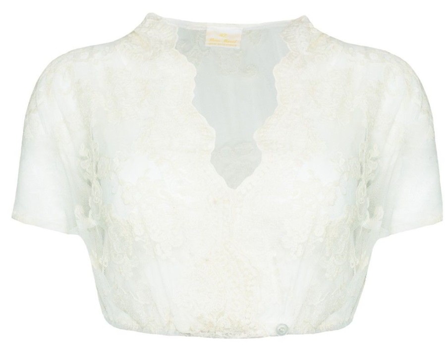 Damen Trachtenland Blusen & Shirts | Pierre Marcel Damen Spitzen Dirndlbluse Linda - Creme