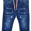 Madchen BONDI Hosen | Bondi Baby Madchen Jeans "Blumchen" 86645 | Blue Denim