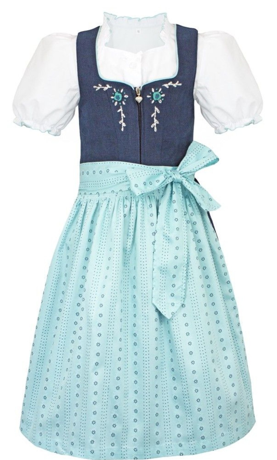 Madchen Turi Landhaus Dirndl | Turi Kinder Dirndl "Maja" Mit Bluse | Marineblau