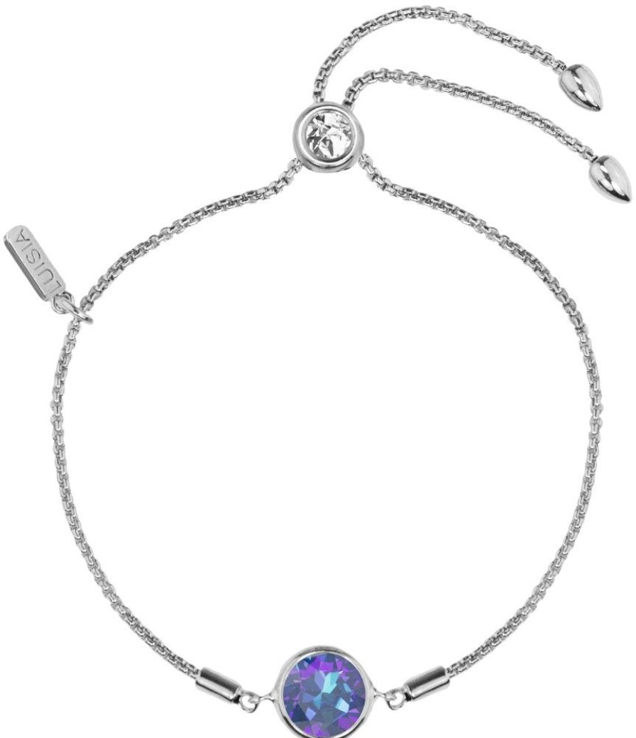 Schmuck LUISIA® | Luisia® Armband "Ciri" Mit Kristallen Von Swarovski® - Silber / Royal Blue Delite