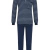 Herren Ringella Nachtwasche | Ringella Herren Langarm Pyjama Aus Stretchfrottee 2541224 | Night Blau