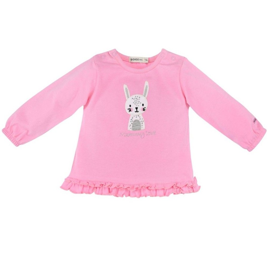 Madchen BONDI Fur´S Baby | Bondi Baby Langarmshirt "Mommy Love" 93631 | Rosa