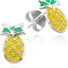 Schmuck LUISIA® | Luisia® Ohrstecker "Kinder Ohrringe Ananas" 925 Silber