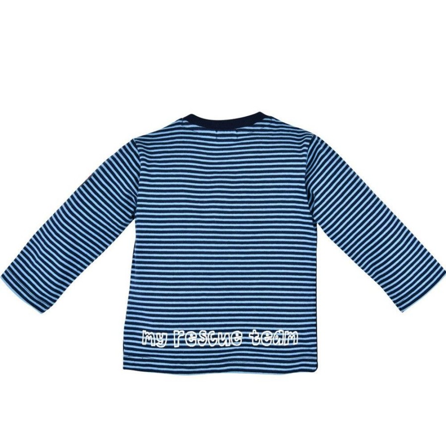 Jungen BONDI Fur´S Baby | Bondi Baby Kinder Langarmshirt "Rescue Team" 91432 | Navy/Blau Gestreift