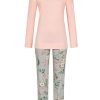 Damen Ringella Nachtwasche | Ringella Damen Langarm Pyjama "Winter Flowers" 2511217 | Rose