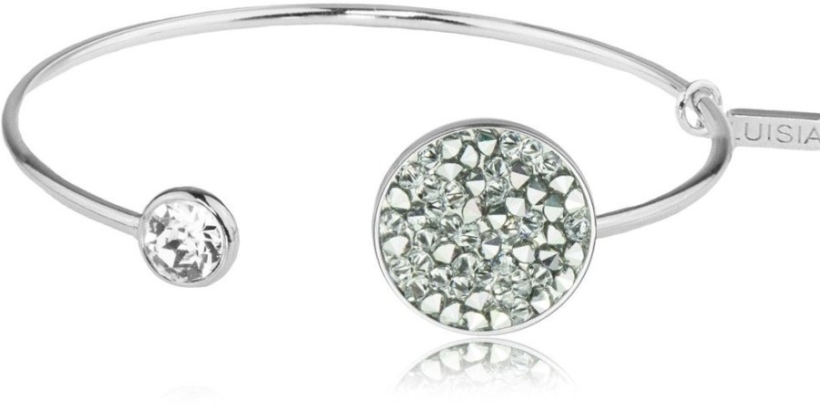 Schmuck LUISIA® | Luisia® Einreihiger Armreif "Moonlight" Mit Kristallen Von Swarovski® - Silber / Crystal