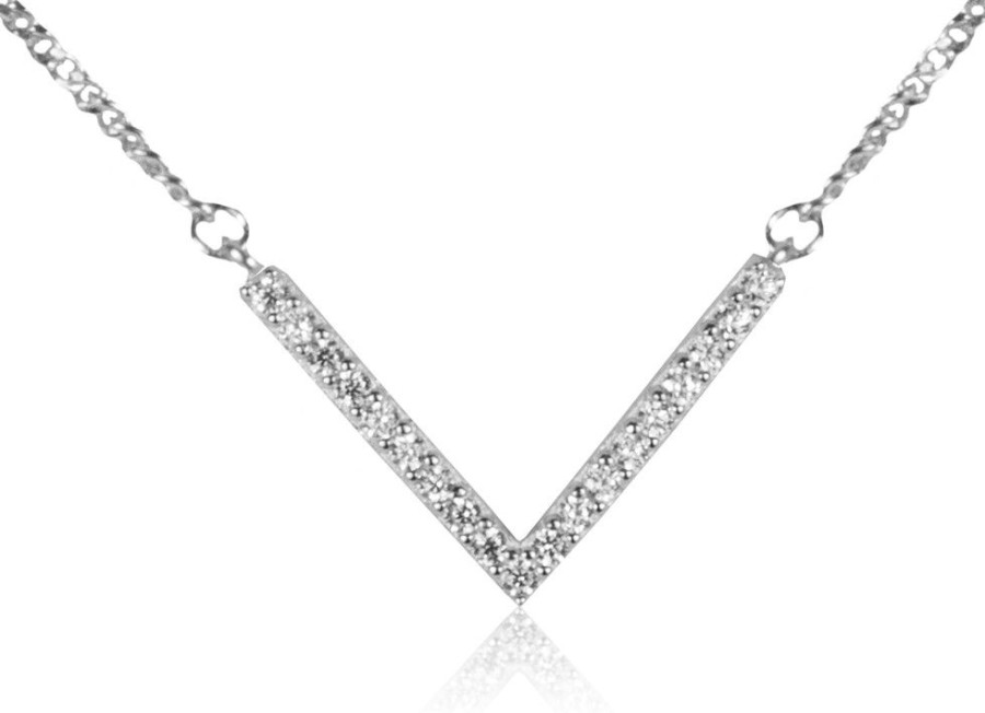 Schmuck LUISIA® | Luisia® Filigrane Damen Pfeil Halskette - 925 Silber Mit Zirkonia