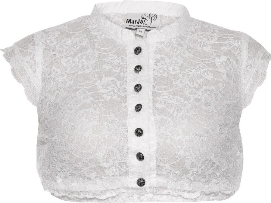 Damen MarJo Blusen & Shirts | Marjo Dirndlbluse "Delrose-Eva" Mit Flugelarm | Creme