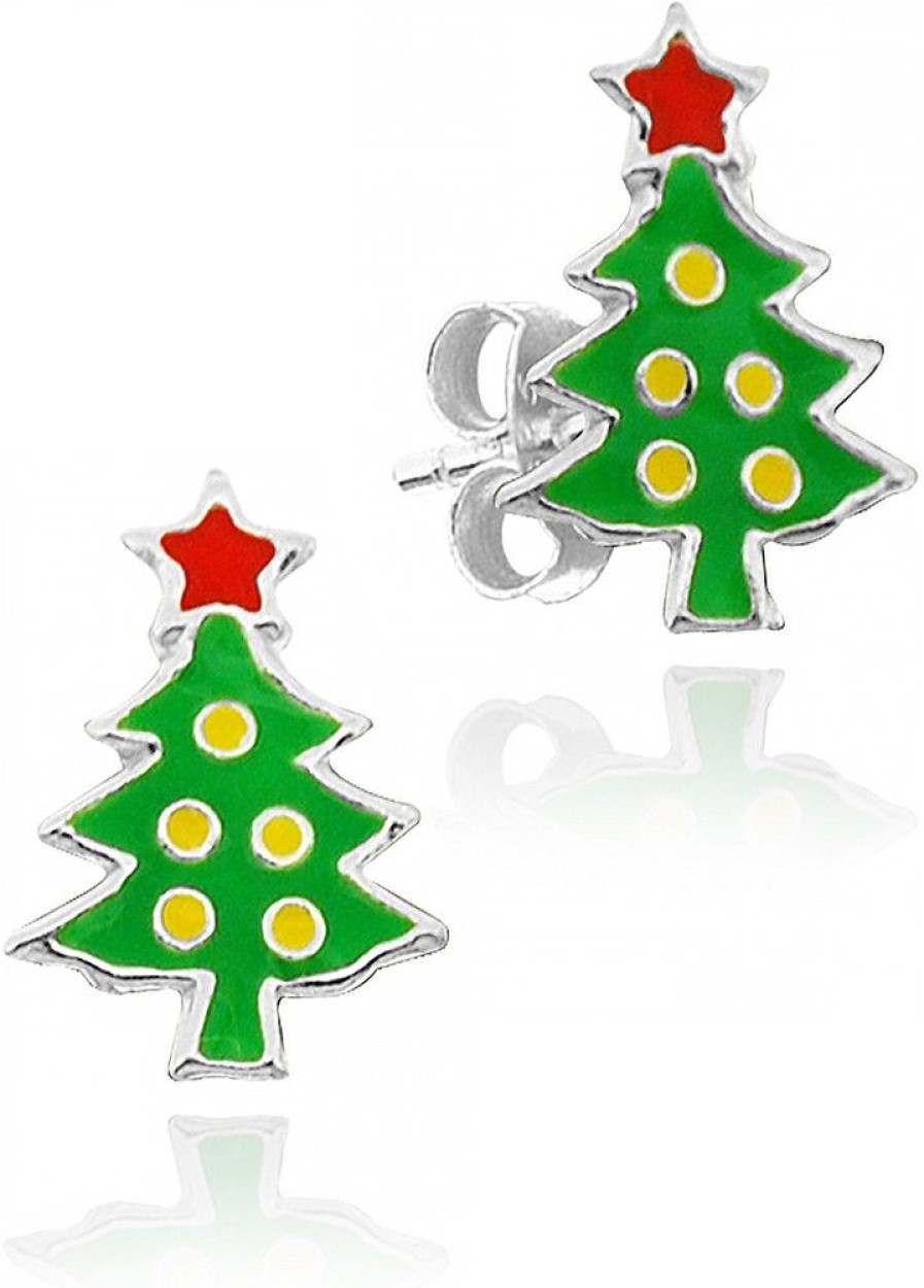 Schmuck LUISIA® | Luisia® Ohrstecker "Weihnachtsbaum" E-14456 - 925 Sterling Silber