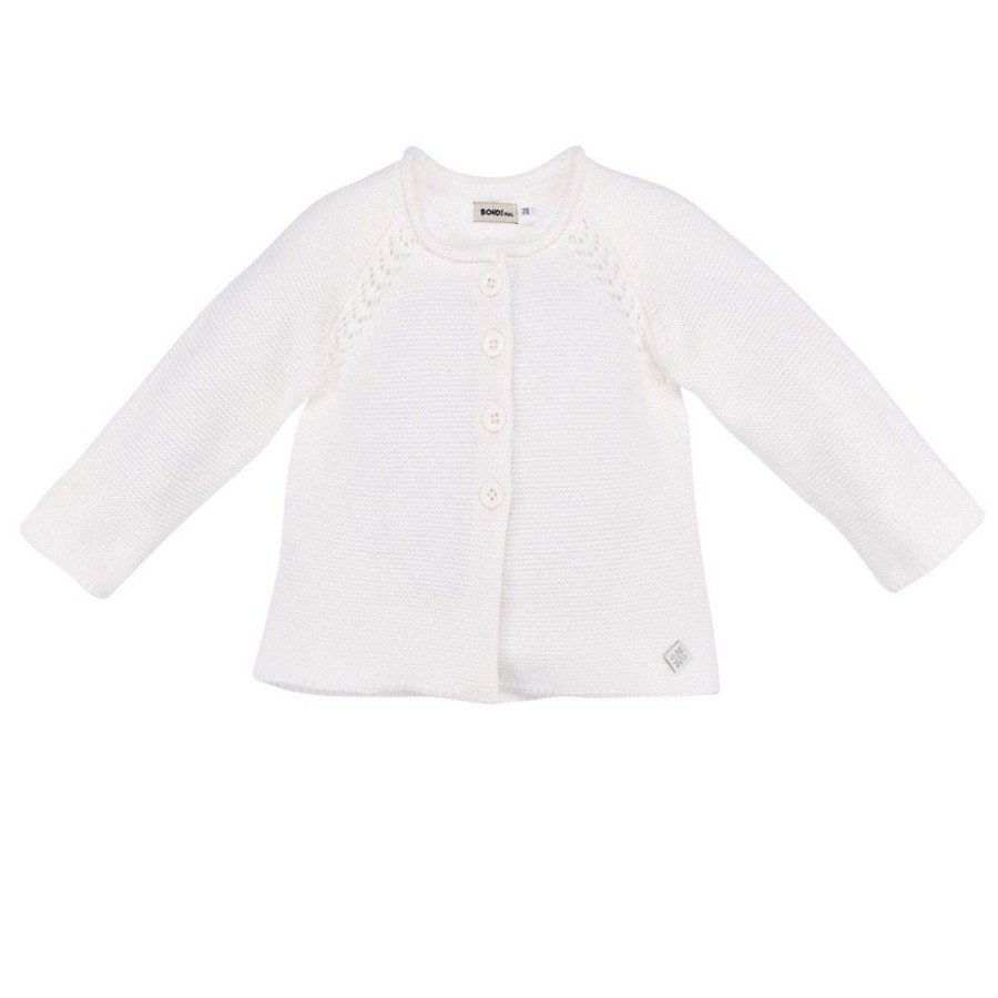 Madchen BONDI Fur´S Baby | Bondi Baby Madchen Strickjacke A-Form 86593 | Offwhite