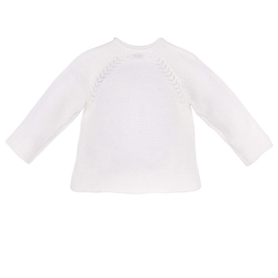 Madchen BONDI Fur´S Baby | Bondi Baby Madchen Strickjacke A-Form 86593 | Offwhite