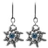 Schmuck Trachtenland | Luisia® Edelweis Ohrhanger Emilia Mit Kristallen Von Swarovski® - Light Safir / Hellblau