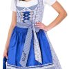 Damen Krüger MADL Dirndl | Kruger Dirndl Top Madl - Blau 50Cm