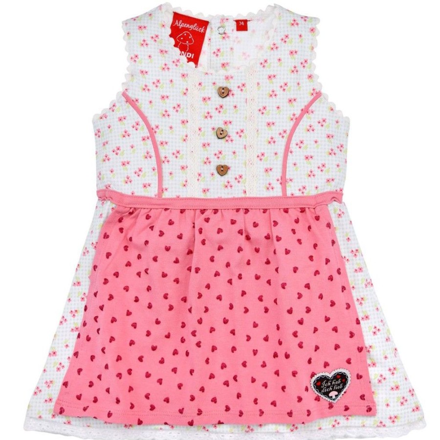 Madchen BONDI Fur´S Baby | Bondi Baby Madchen Dirndl "Blumenallover" 86620 | Hellblau Pink