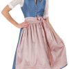 Damen Krüger Dirndl Dirndl | Kruger Collection Damen Dirndl Pia - Blau Rose 70Cm