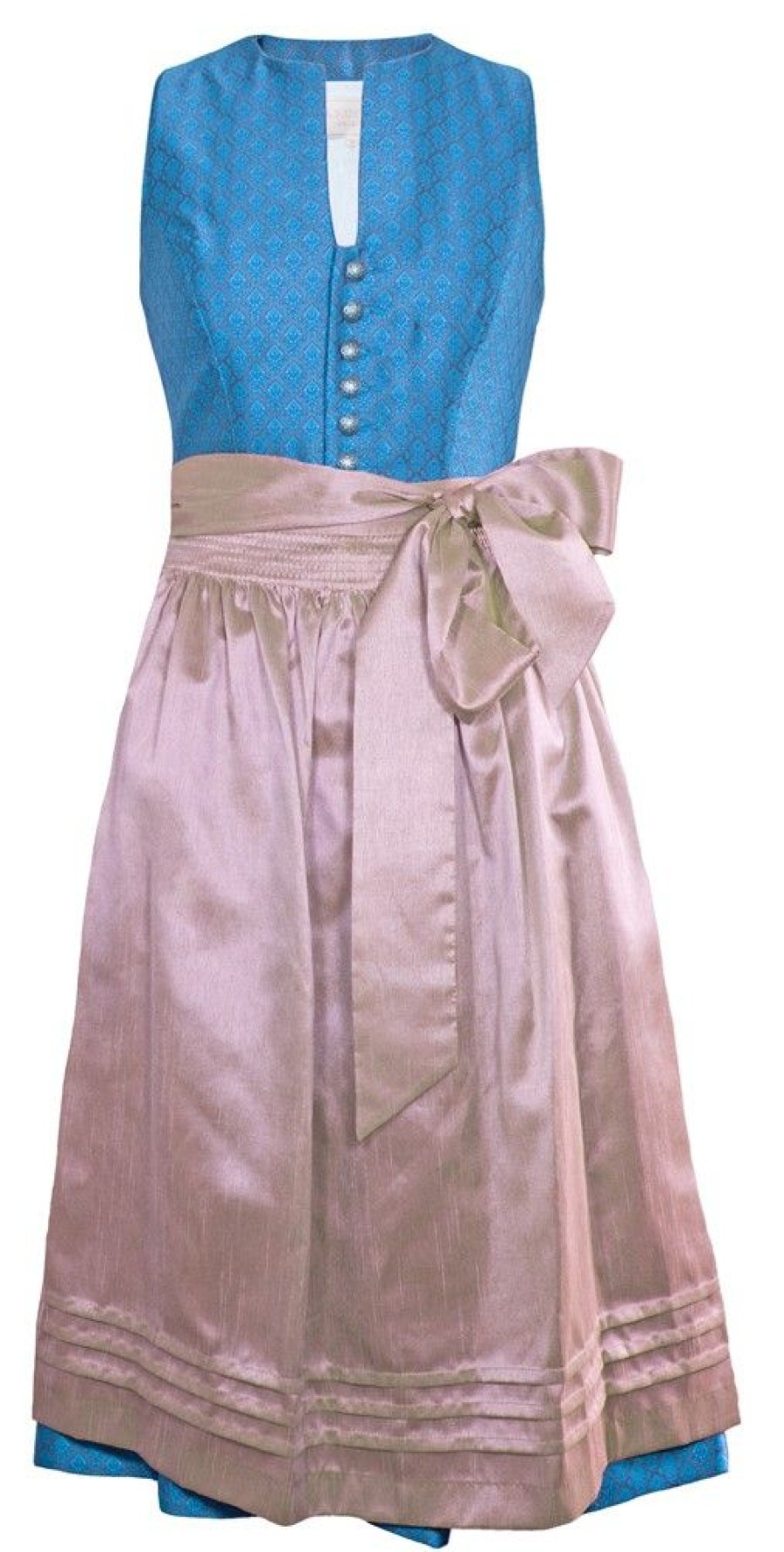 Damen Krüger Dirndl Dirndl | Kruger Collection Damen Dirndl Pia - Blau Rose 70Cm