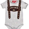 Jungen BONDI Baby Bodys | Bondi Baby Body Unterziehbody "Spitzbub" 91378 | Grau