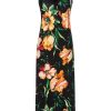 Damen Chérie Line Nachtwasche | Ringella Damen Kleid Mit Floraldessin "Tropical" 3271113 | Schwarz