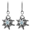 Schmuck Trachtenland | Luisia® Edelweis Ohrhanger Emilia Mit Kristallen Von Swarovski® - Aqua / Hellblau