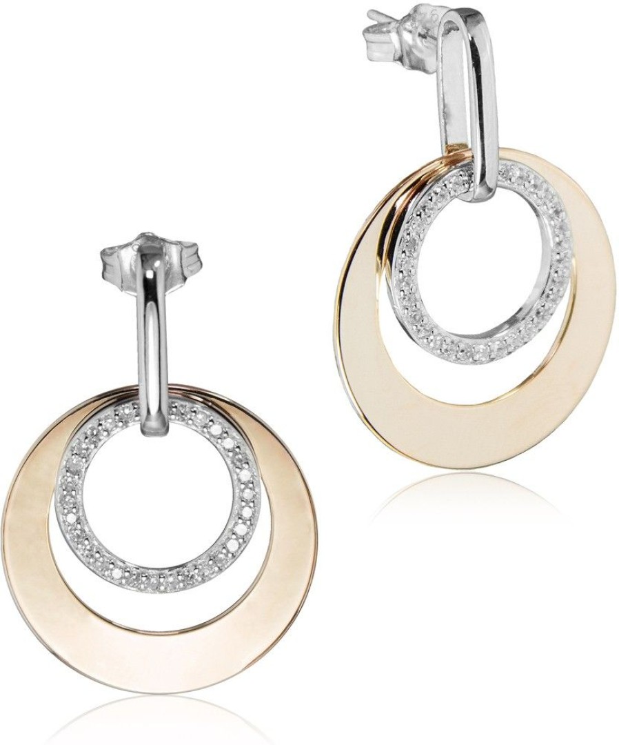 Schmuck LUISIA® | Luisia® Ohrhanger "Doppel Ring" In Rosegold 79225 | 925 Silber Ohrringe