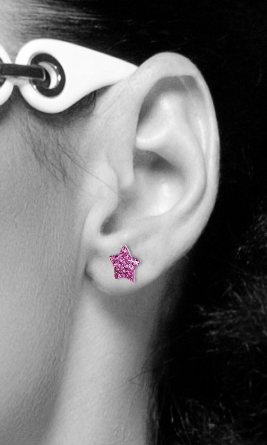 Schmuck LUISIA® | Luisia® Ohrringe Stern Mit Kristallen Von Swarovski® - 925 Sterling Silber - Pink