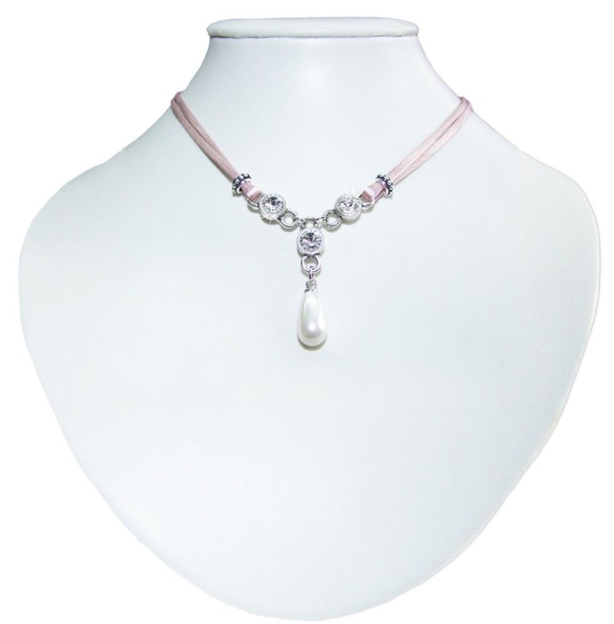 Schmuck LUISIA® | Luisia® Halskette Cami Mit Kristallen Von Swarovski® Und Perle - Rosa