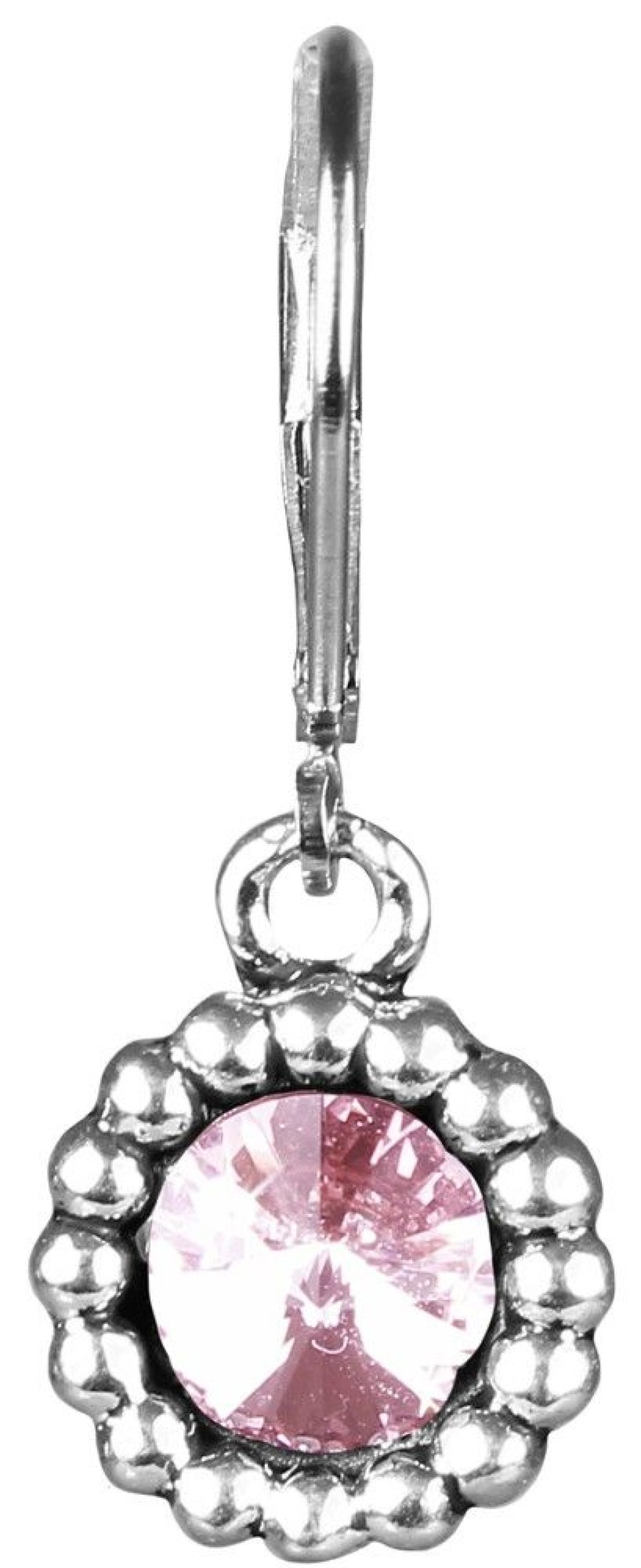 Schmuck Trachtenland | Ohrringe Aurelia Mit Rundem Anhanger Und Kristallen Von Swarovski® - Rosa