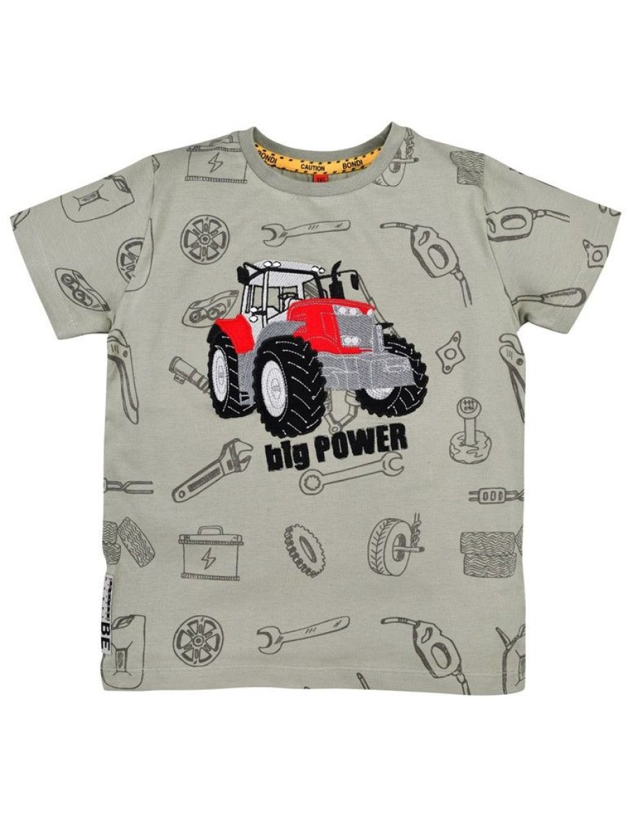 Jungen BONDI Shirts | Bondi Jungen T-Shirt "Big Power" 33182 | Stone