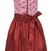 Madchen Turi Landhaus Dirndl | Turi Jugend Dirndl "Nicole" Mit Stehkragen 3Tlg. | Rosa Rot