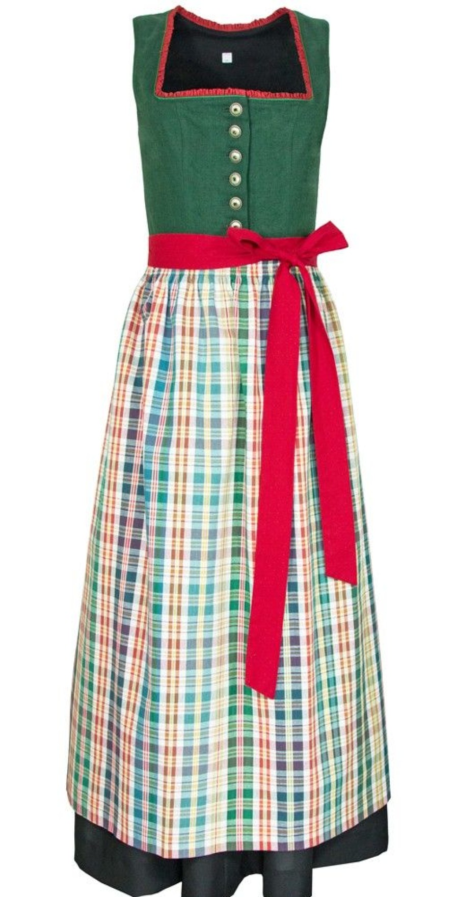 Damen Trachtenland Dirndl | Dirndl Amanda - Grun Schwarz 95Cm Gr. 38