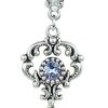 Schmuck LUISIA® | Luisia® Halskette Malou Mit Ornament Anhanger Und Kristall Von Swarovski® - Hellblau