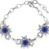 Schmuck Trachtenland | Trachtenarmband Edelweis - Royalblau