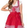 Damen Krüger MADL Dirndl | Kruger Madl Damen Dirndl "Zea" 046375 | Bordeaux Rot 50Cm