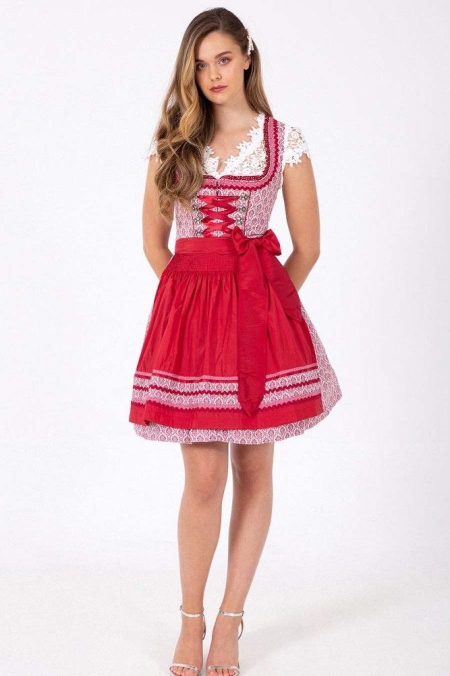 Damen Krüger MADL Dirndl | Kruger Madl Damen Dirndl "Zea" 046375 | Bordeaux Rot 50Cm